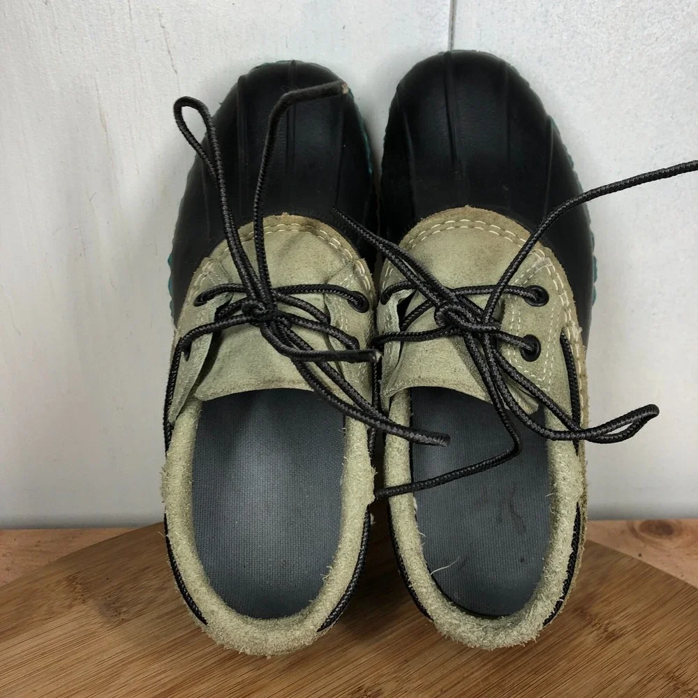 ll Bean moc Boots Womens 6 shoes green blue waterproof ankle boots